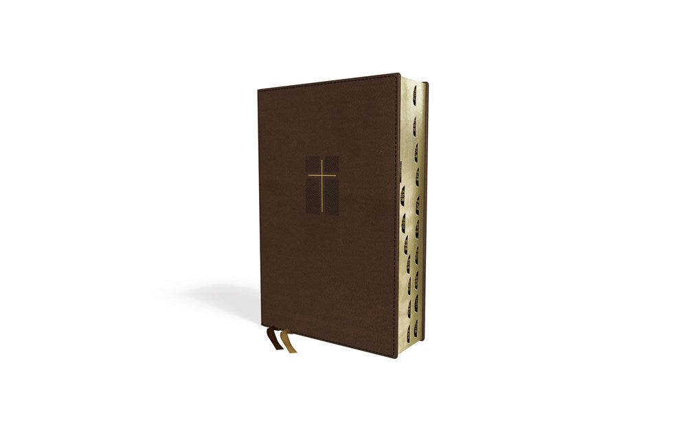 NIV, Quest Study Bible, Leathersoft, Brown, Thumb Indexed, Comfort Print