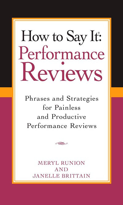 How To Say It Performance Reviews