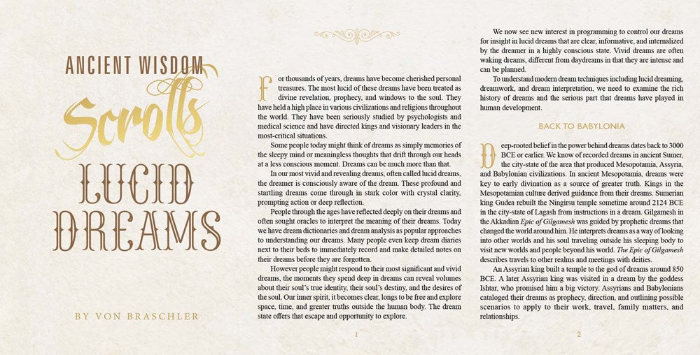 Ancient Wisdom Scrolls, Lucid Dreams