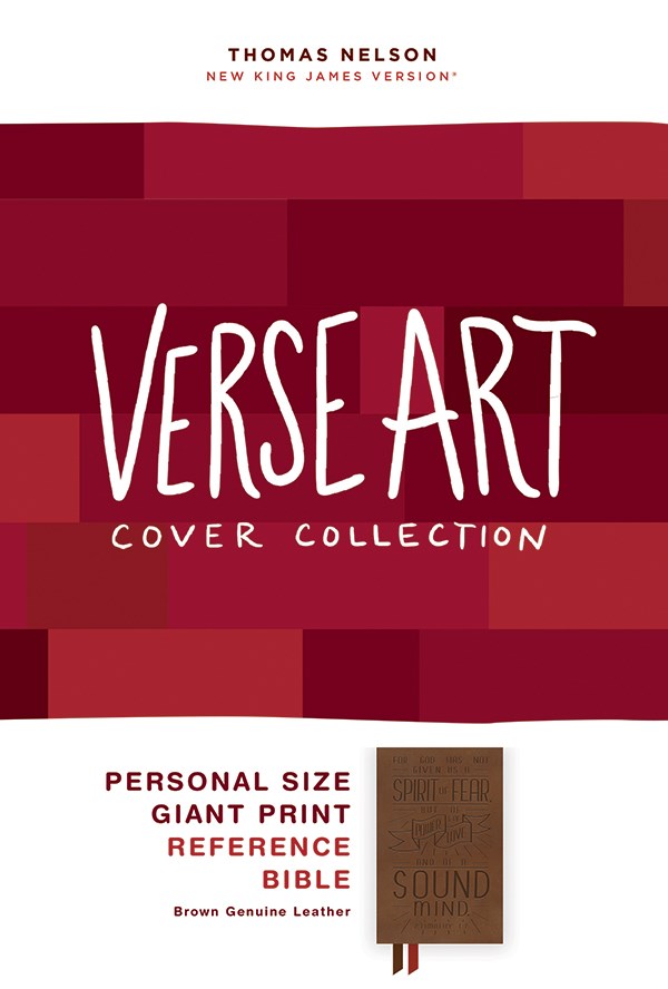 NKJV, Personal Size Reference Bible, Verse Art Cover Collection, Leathersoft, Tan, Red Letter, Comfort Print