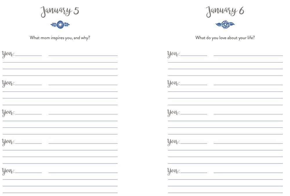 One Question a Day for Moms: A Five-Year Journal