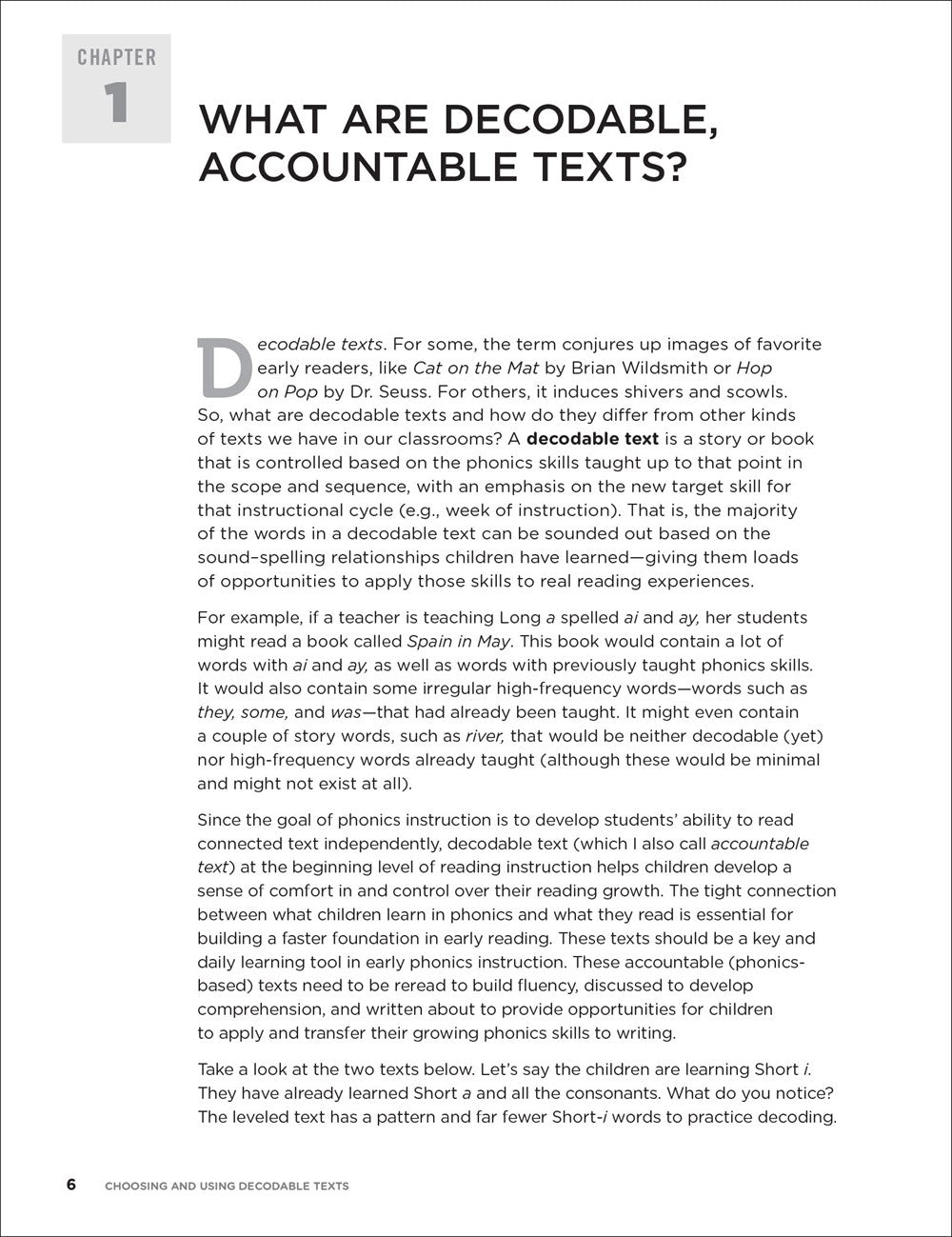 Choosing and Using Decodable Texts