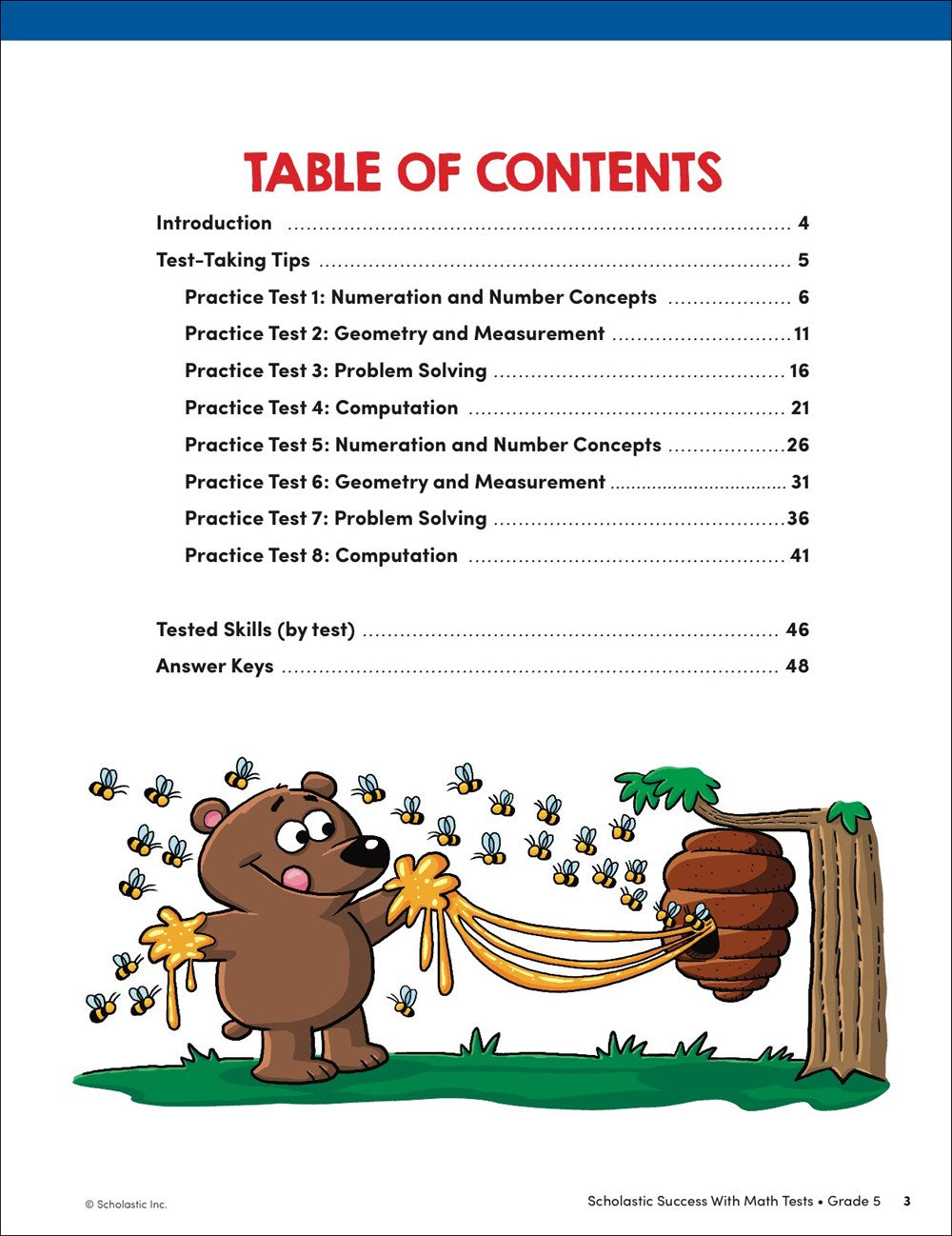 Scholastic Success with Math Tests Grade 5 Workbook