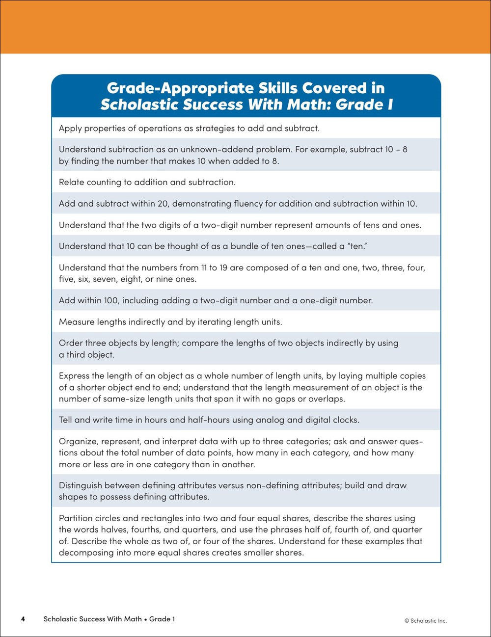 Scholastic Success with Math Grade 1 Workbook