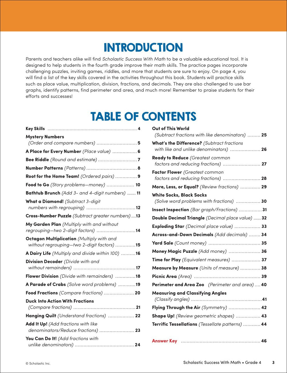 Scholastic Success with Math Grade 4 Workbook