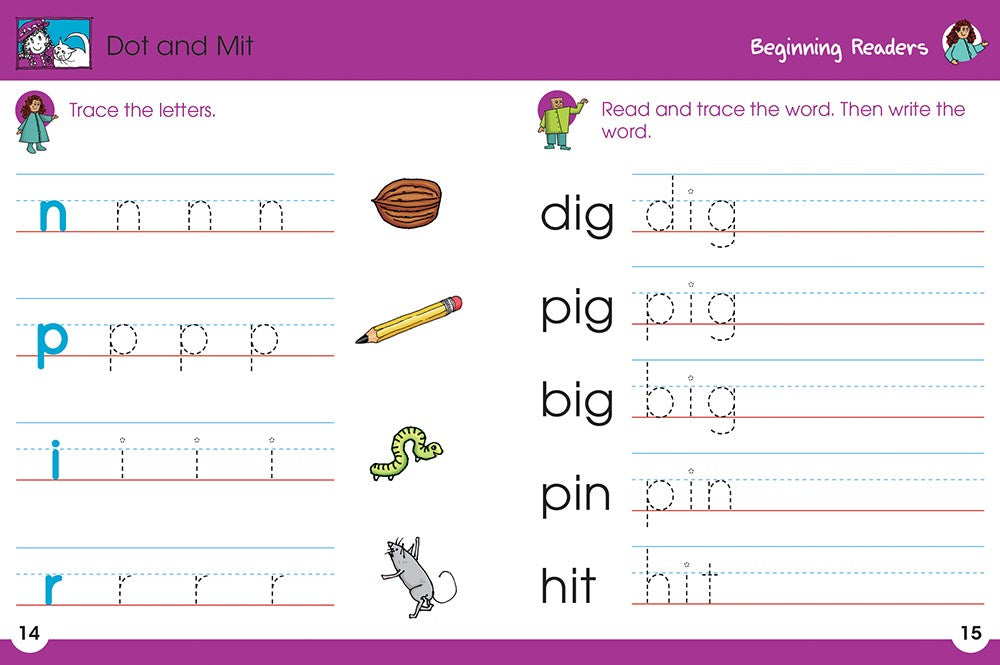 Bob Books - Wipe-Clean Workbook: Beginning Readers | Phonics, Ages 4 and up, Kindergarten (Stage 1: Starting to Read)