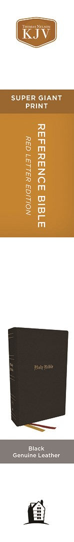 KJV Holy Bible: Super Giant Print with 43,000 Cross References, Black Genuine Leather, Red Letter, Comfort Print: King James Version