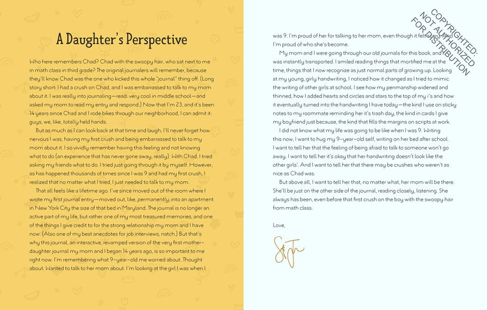 Just Between Us: Interactive Mother & Daughter Journal