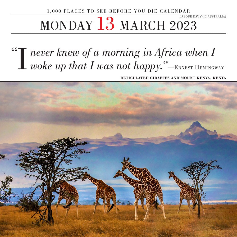 1,000 Places to See Before You Die Page-A-Day Calendar 2023