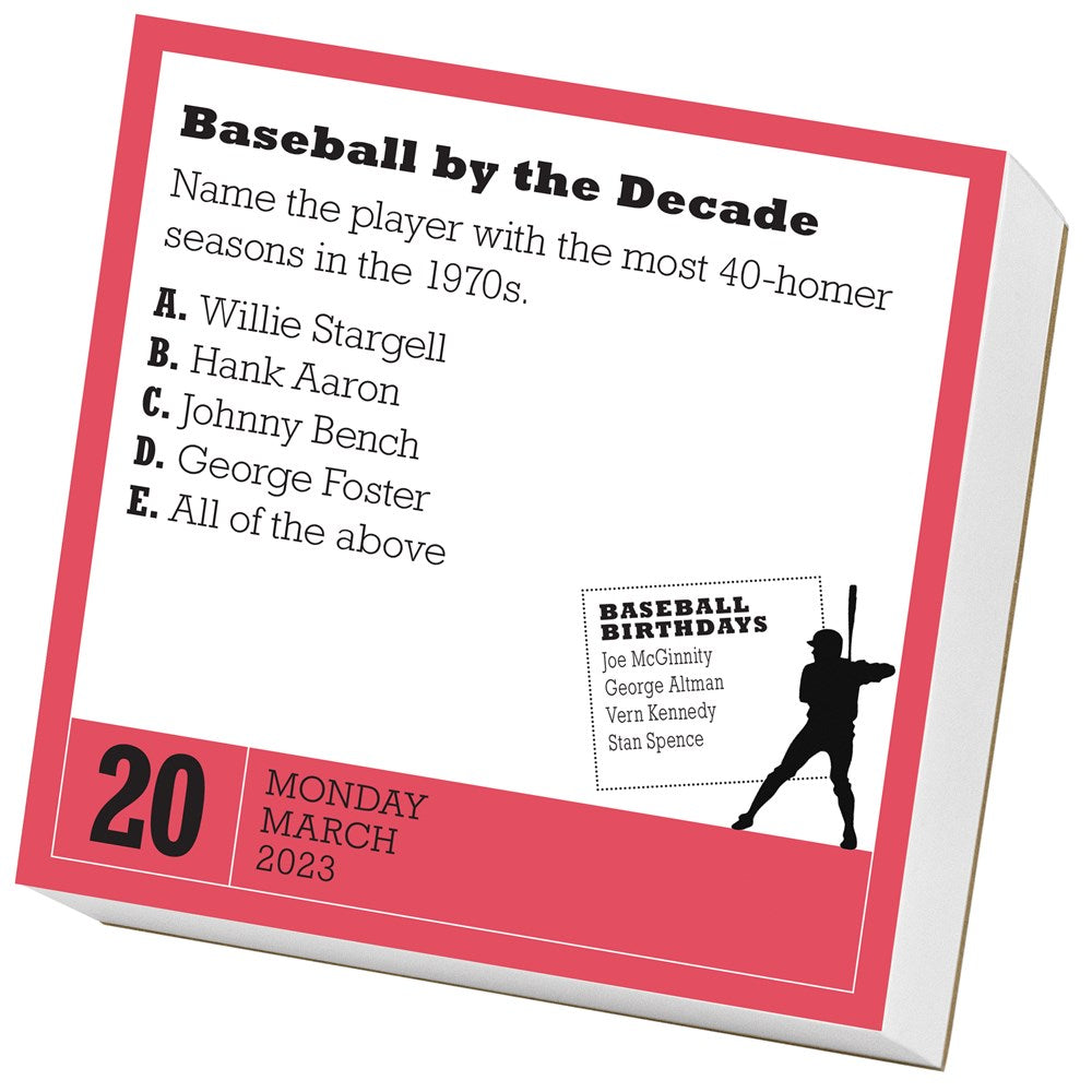 Year of Baseball Trivia! Page-A-Day Calendar 2023