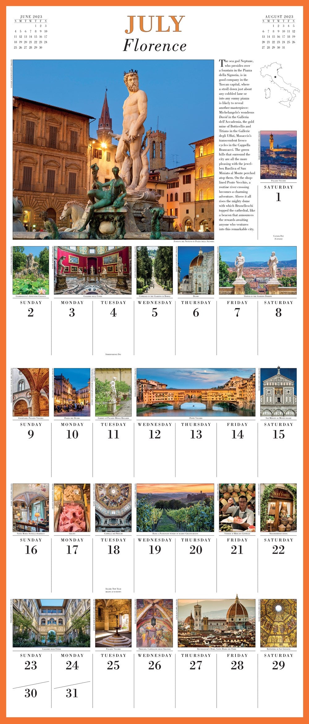365 Days in Italy Picture-A-Day Wall Calendar 2023