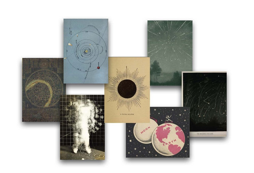 The Night Sky: Fifty Postcards (50 designs; archival images, NASA ephemera, photographs, and more in a gold foil stamped keepsake box;)