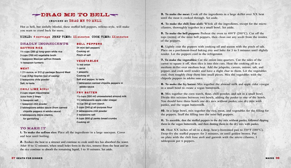Death for Dinner Cookbook