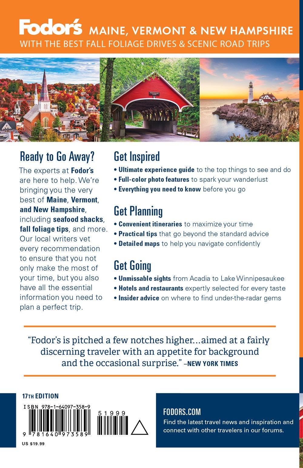 Fodor's Maine, Vermont & New Hampshire