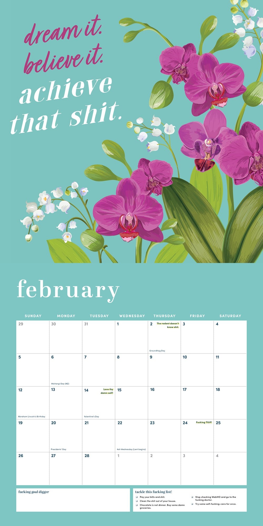 2023 She Believed She Could So She F*cking Did Wall Calendar