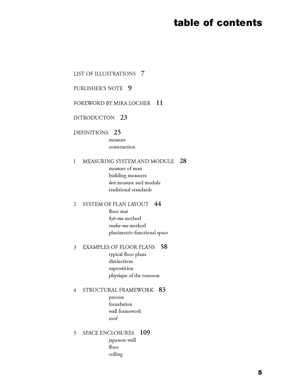 Measure and Construction of the Japanese House