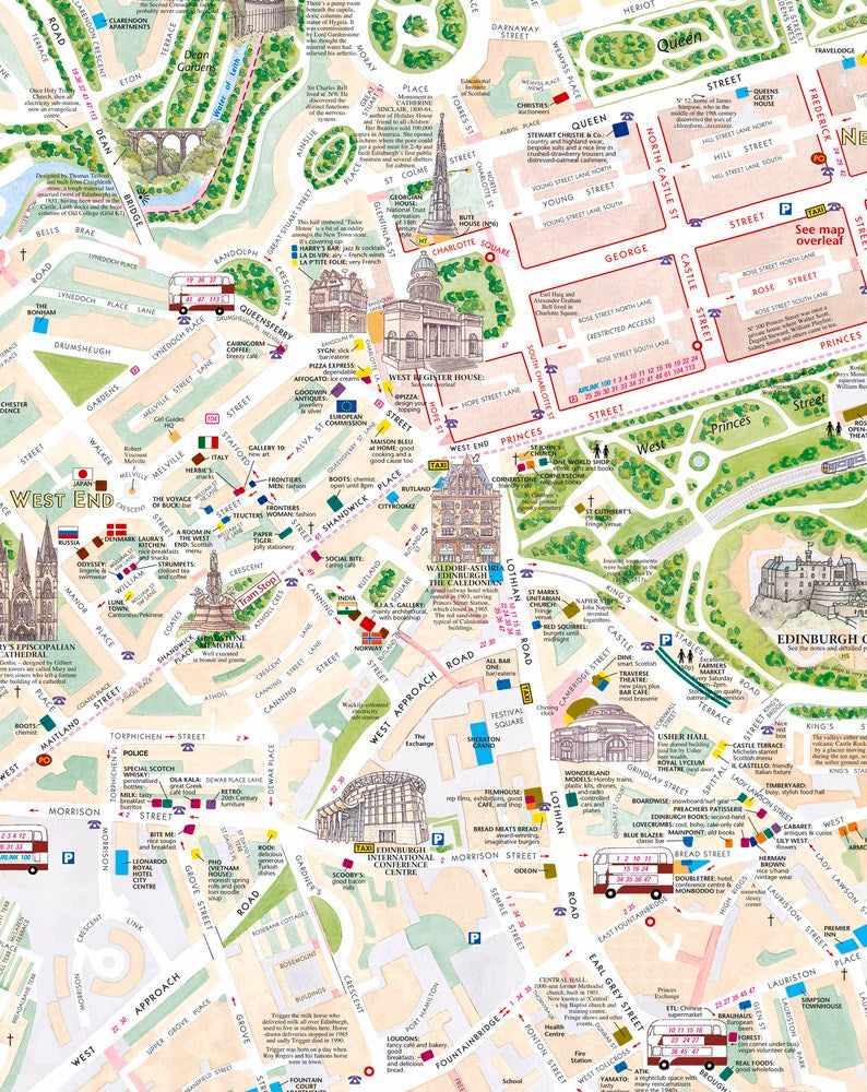 Discovering Edinburgh Illustrated Map
