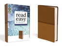 NIV, ReadEasy Bible, Large Print, Leathersoft, Tan, Red Letter  (Large type / large print)