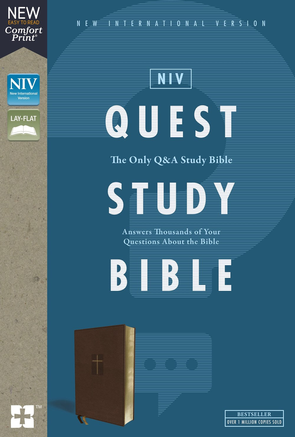 NIV, Quest Study Bible, Leathersoft, Brown, Thumb Indexed, Comfort Print