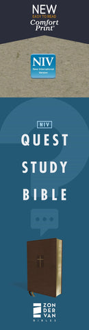 NIV, Quest Study Bible, Leathersoft, Brown, Thumb Indexed, Comfort Print