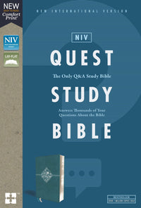 NIV, Quest Study Bible, Leathersoft, Teal, Thumb Indexed, Comfort Print