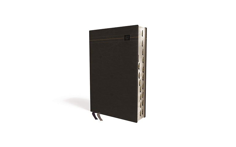 NASB, Thinline Bible, Large Print, Leathersoft, Black, Red Letter, 2020 Text, Thumb Indexed, Comfort Print