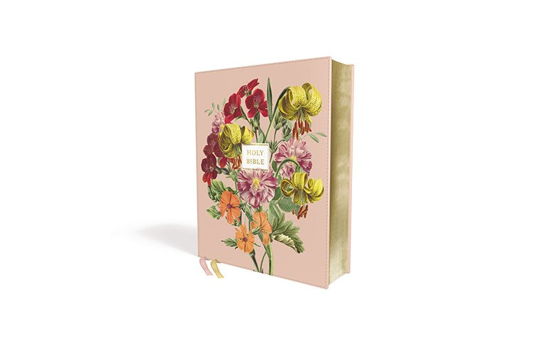 NIV, Artisan Collection Bible, Leathersoft, Blush Floral, Red Letter, Comfort Print