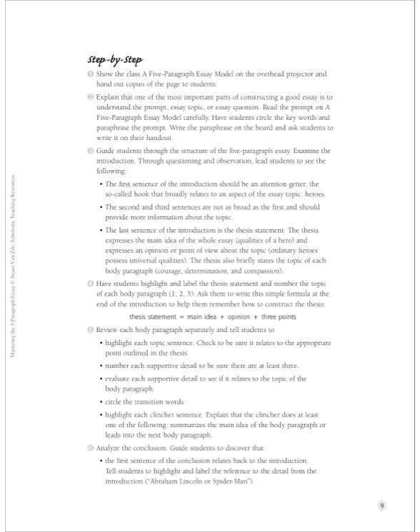 Mastering The 5-paragraph Essay