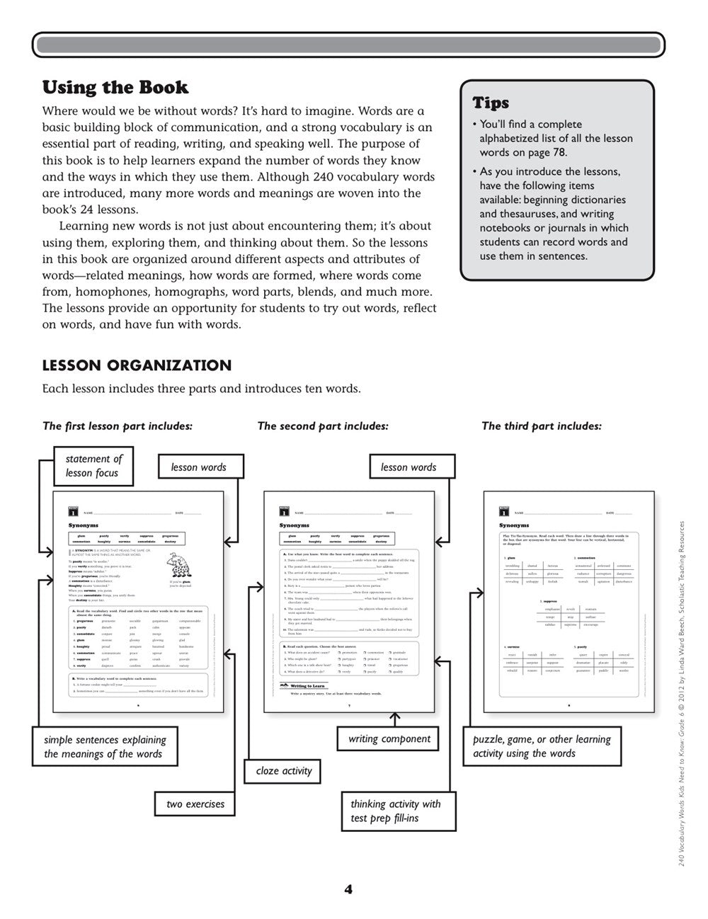 240 Vocabulary Words Kids Need to Know: Grade 6