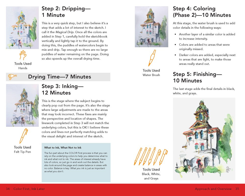 The Urban Sketching Handbook Color First, Ink Later