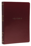 NKJV Holy Bible, Giant Print Center-Column Reference Bible, Burgundy Leather-look, 72,000+ Cross References, Red Letter, Comfort Print: New King James Version : New King James Version