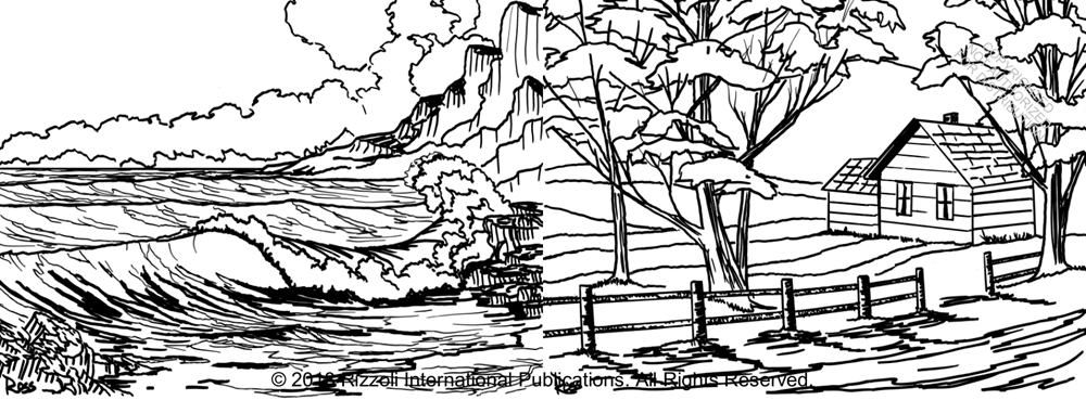 The Official Bob Ross Coloring Book