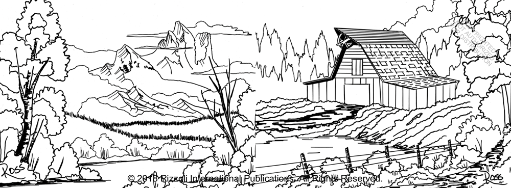 The Official Bob Ross Coloring Book