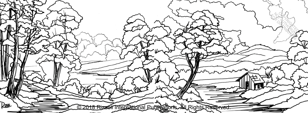 The Official Bob Ross Coloring Book