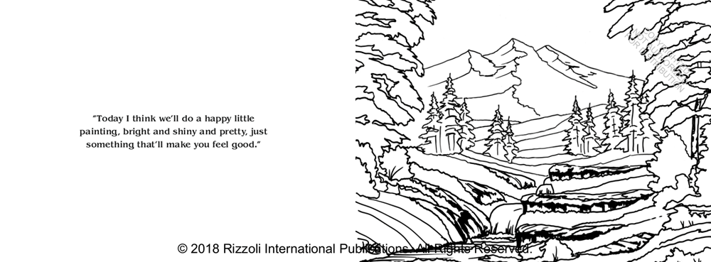 The Official Bob Ross Coloring Book