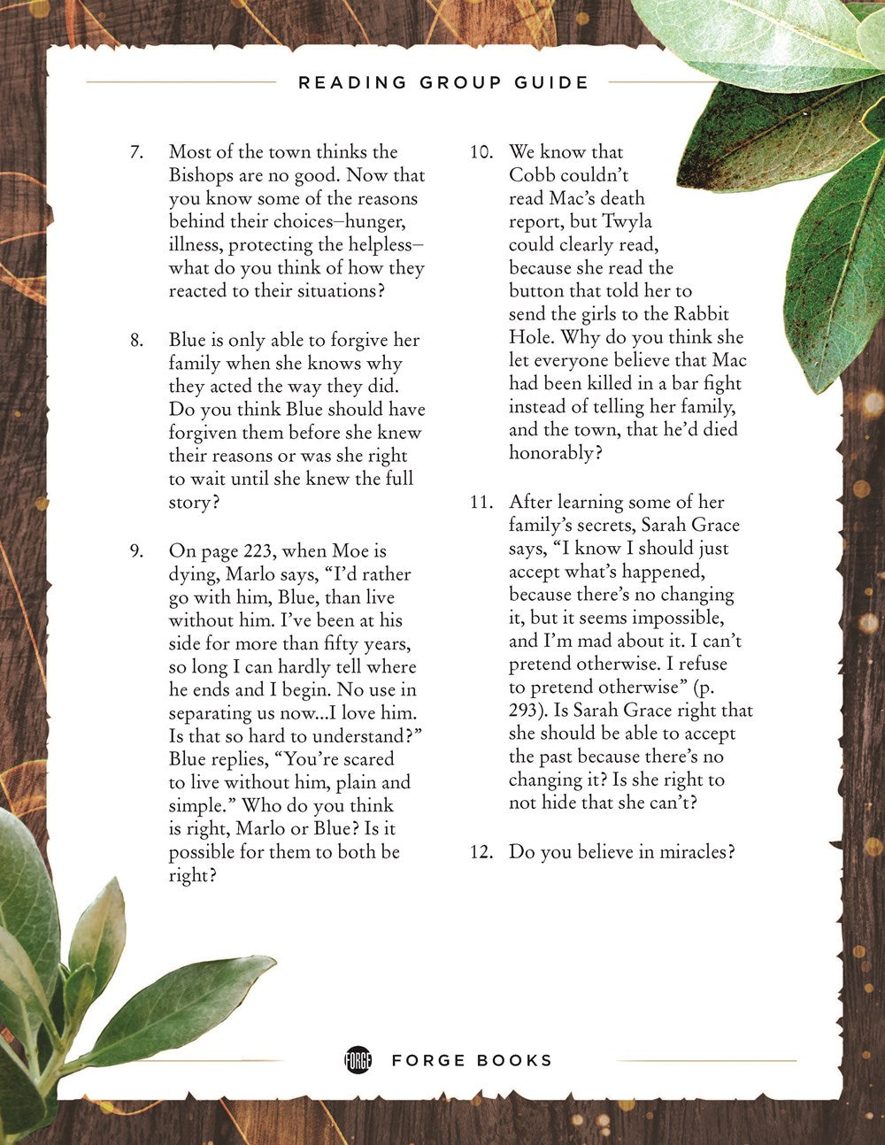 South of the Buttonwood Tree