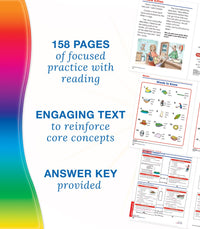 Spectrum 1st Grade Reading Comprehension Workbook, Ages 6 to 7, Reading Grade 1, Letters and Sounds, Sight Words Recognition, and Nonfiction and Fiction Passages - 158 Pages