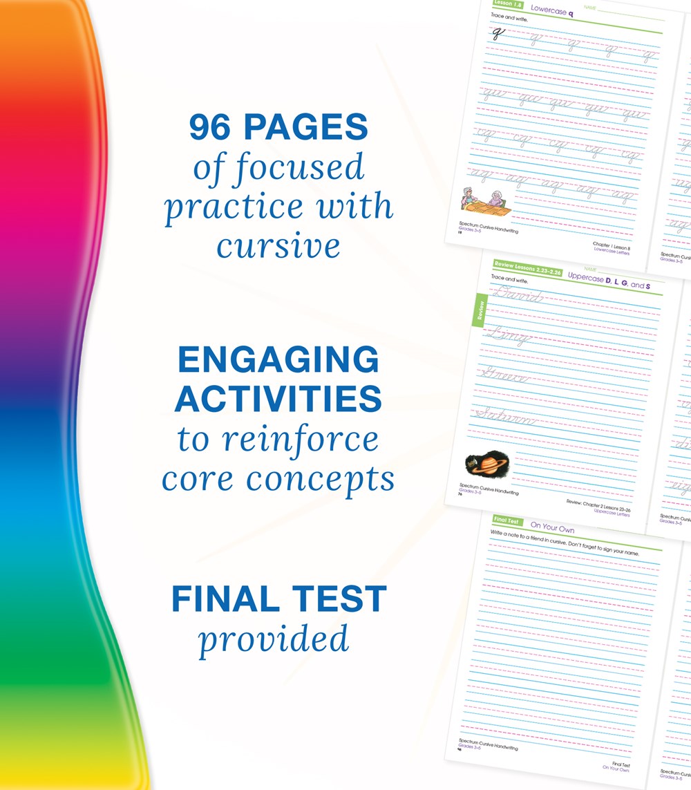 Spectrum Cursive Handwriting, Grades 3 - 5