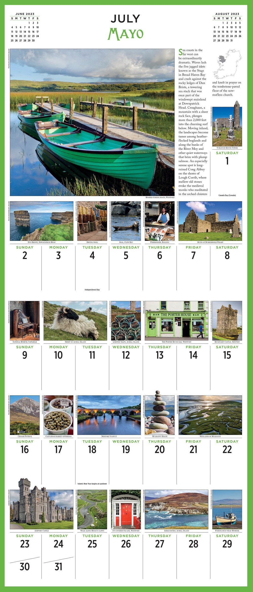 365 Days in Ireland Picture-A-Day Wall Calendar 2023