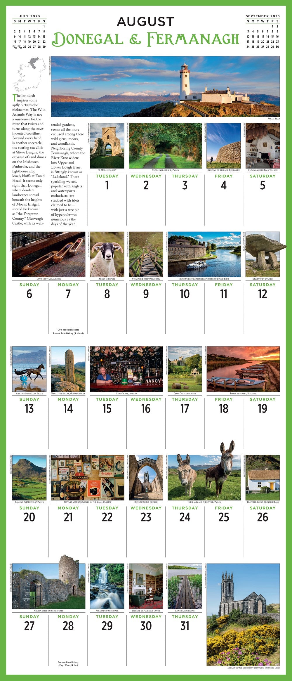 365 Days in Ireland Picture-A-Day Wall Calendar 2023