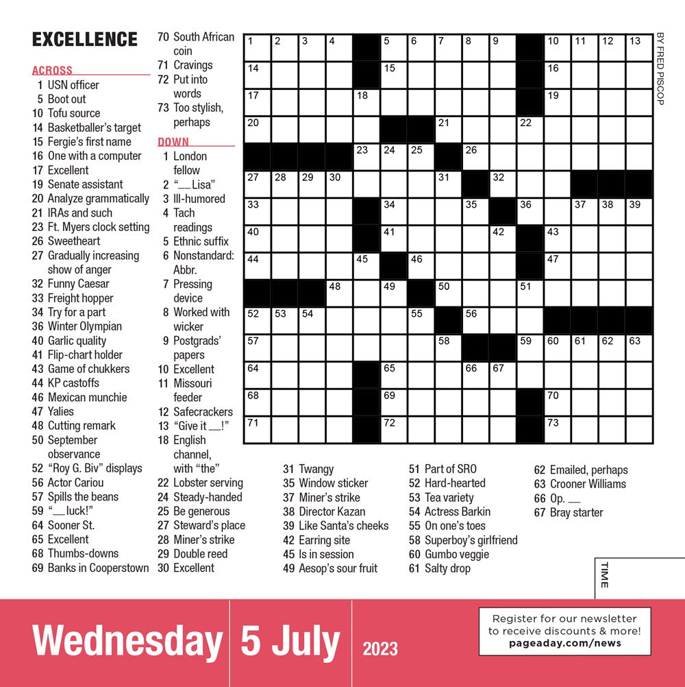 Mensa 10-Minute Crossword Puzzles Page-A-Day Calendar 2023