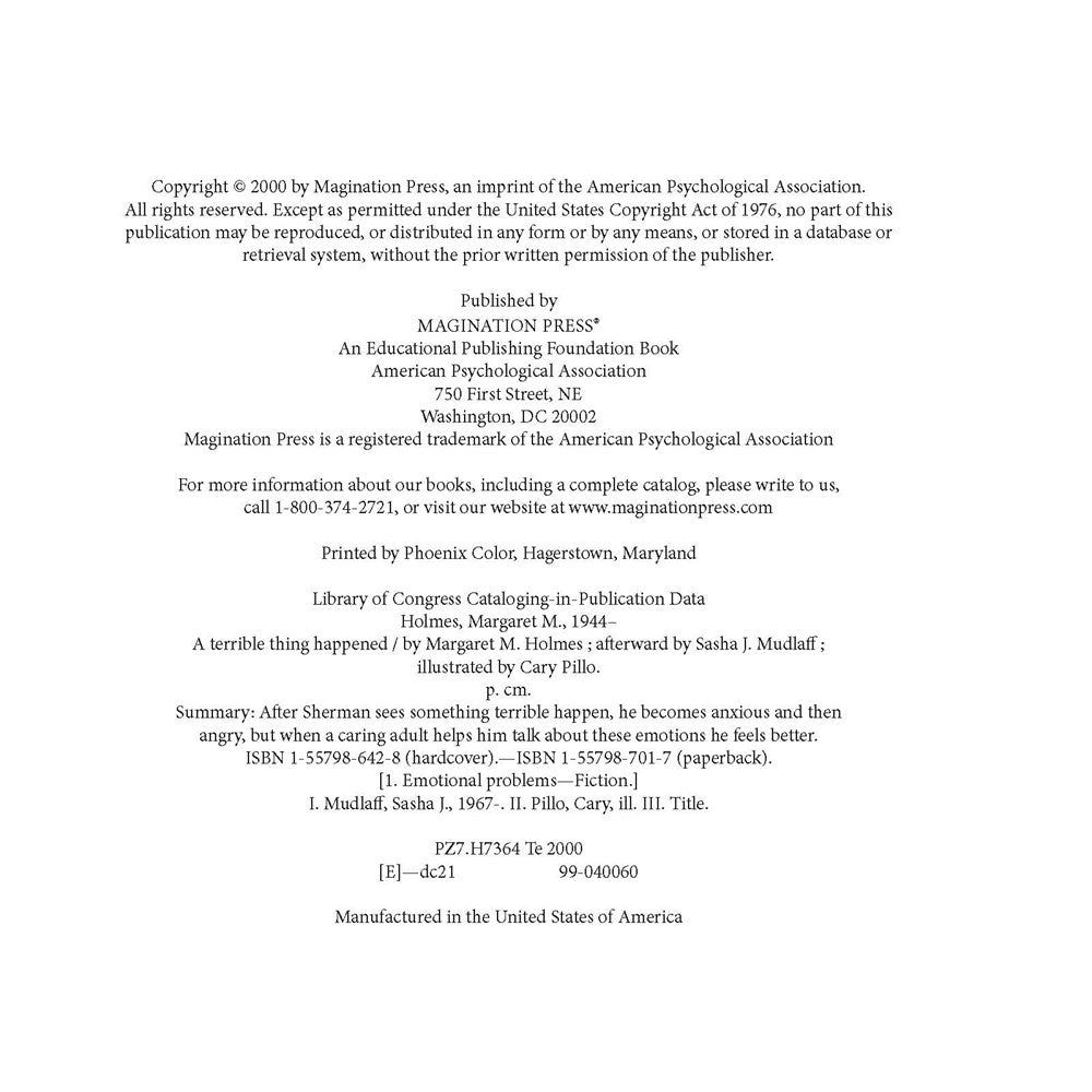 A Terrible Thing Happened