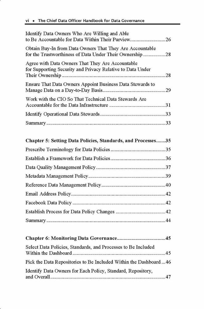 The Chief Data Officer Handbook for Data Governance