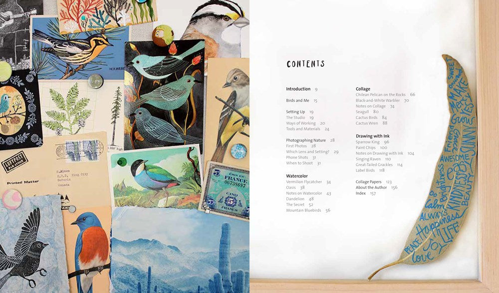 Geninne's Art: Birds in Watercolor, Collage, and Ink