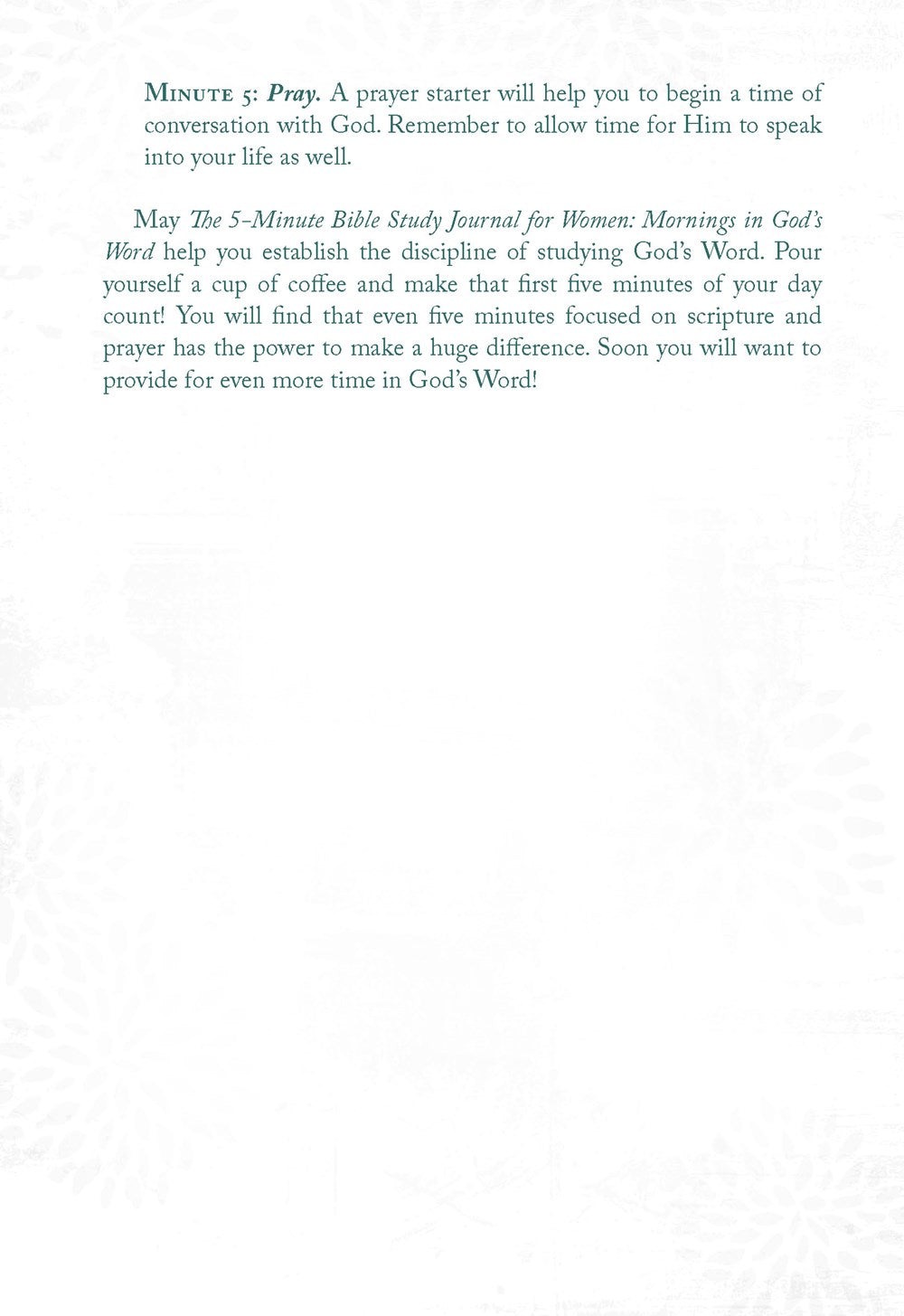 The 5-Minute Bible Study Journal for Women: Mornings in God's Word