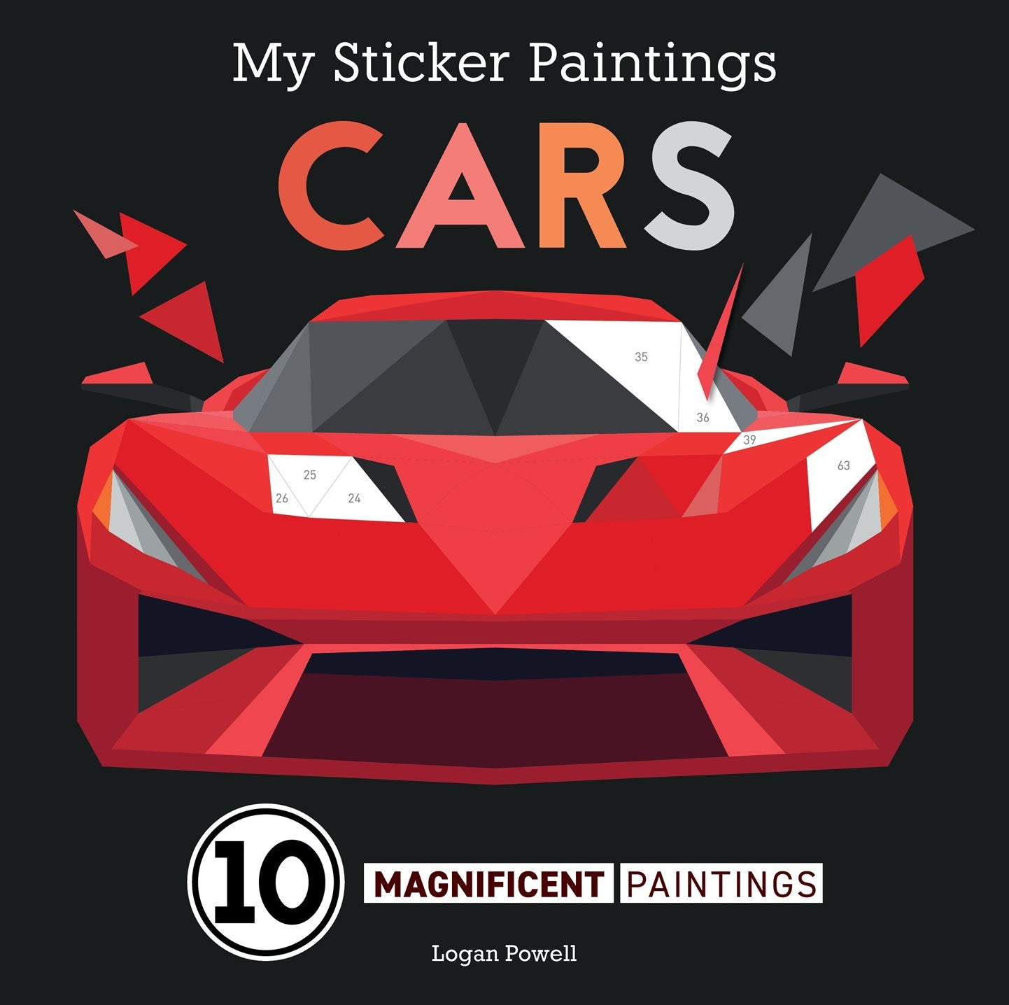 My Sticker Paintings: Cars: 10 Magnificent Paintings (Happy Fox Books) For Kids 6-10 - Motorcycles, Racing Cars, Go-Karts, and Other Vehicles, with Up to 100 Removable, Reusable Stickers per Design