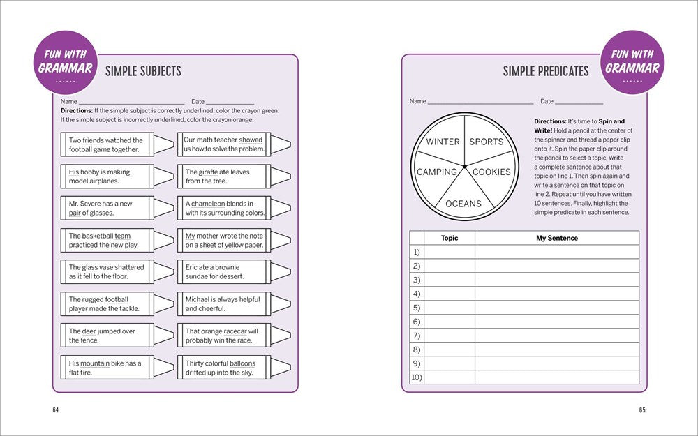 The English Grammar Workbook for Grades 3, 4, and 5