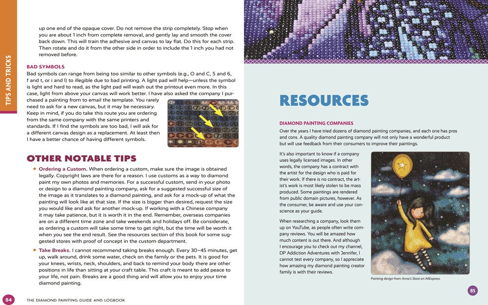 The Diamond Painting Guide and Logbook