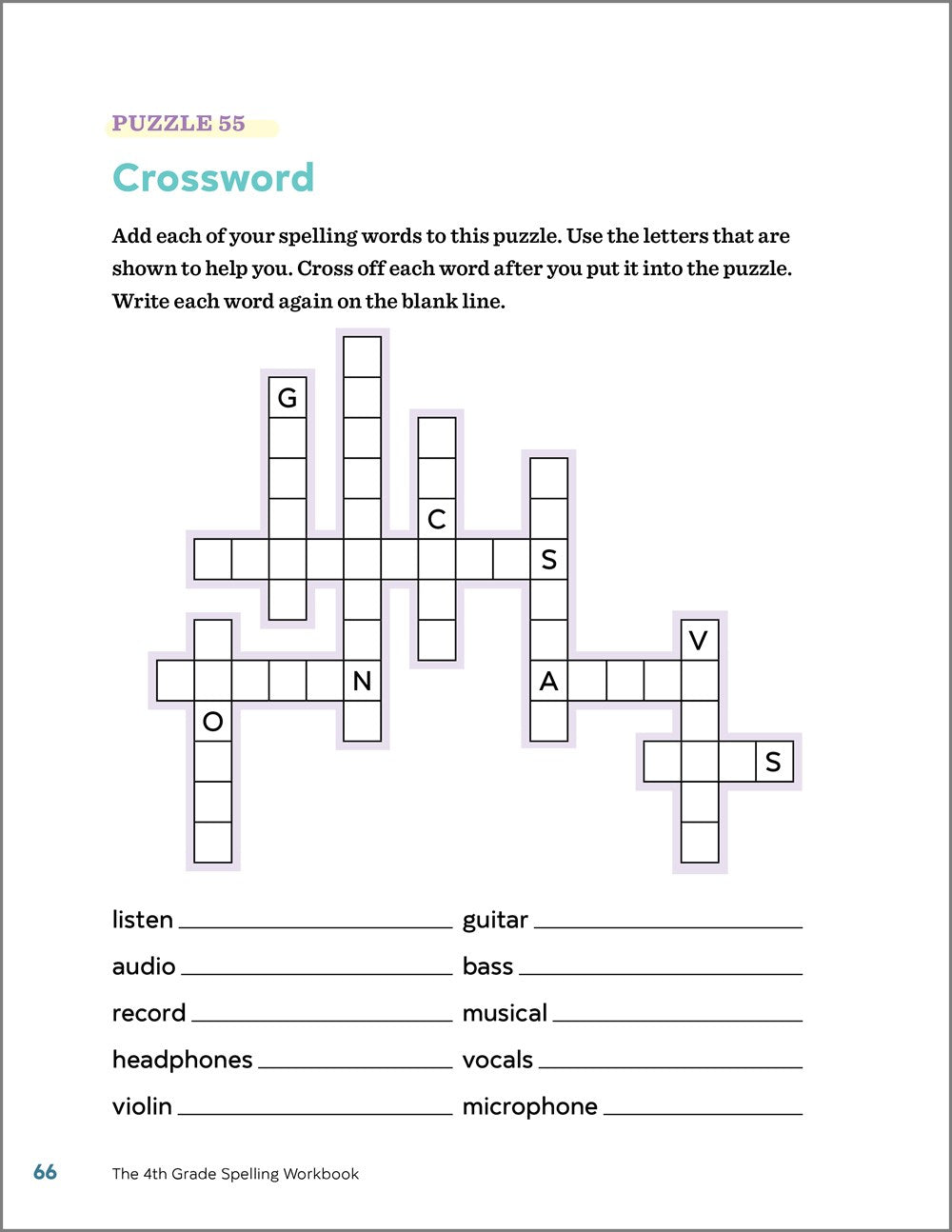 The 4th Grade Spelling Workbook: 95+ Games and Puzzles to Improve Spelling Skills