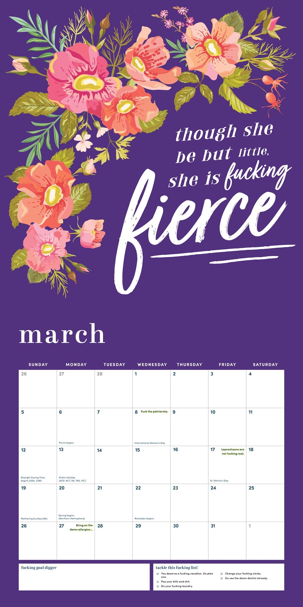 2023 She Believed She Could So She F*cking Did Wall Calendar